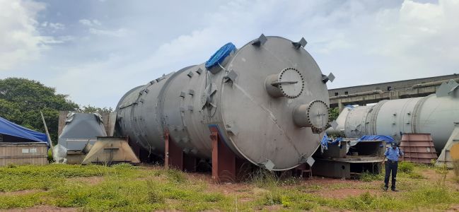 Image of equipment before erection at site